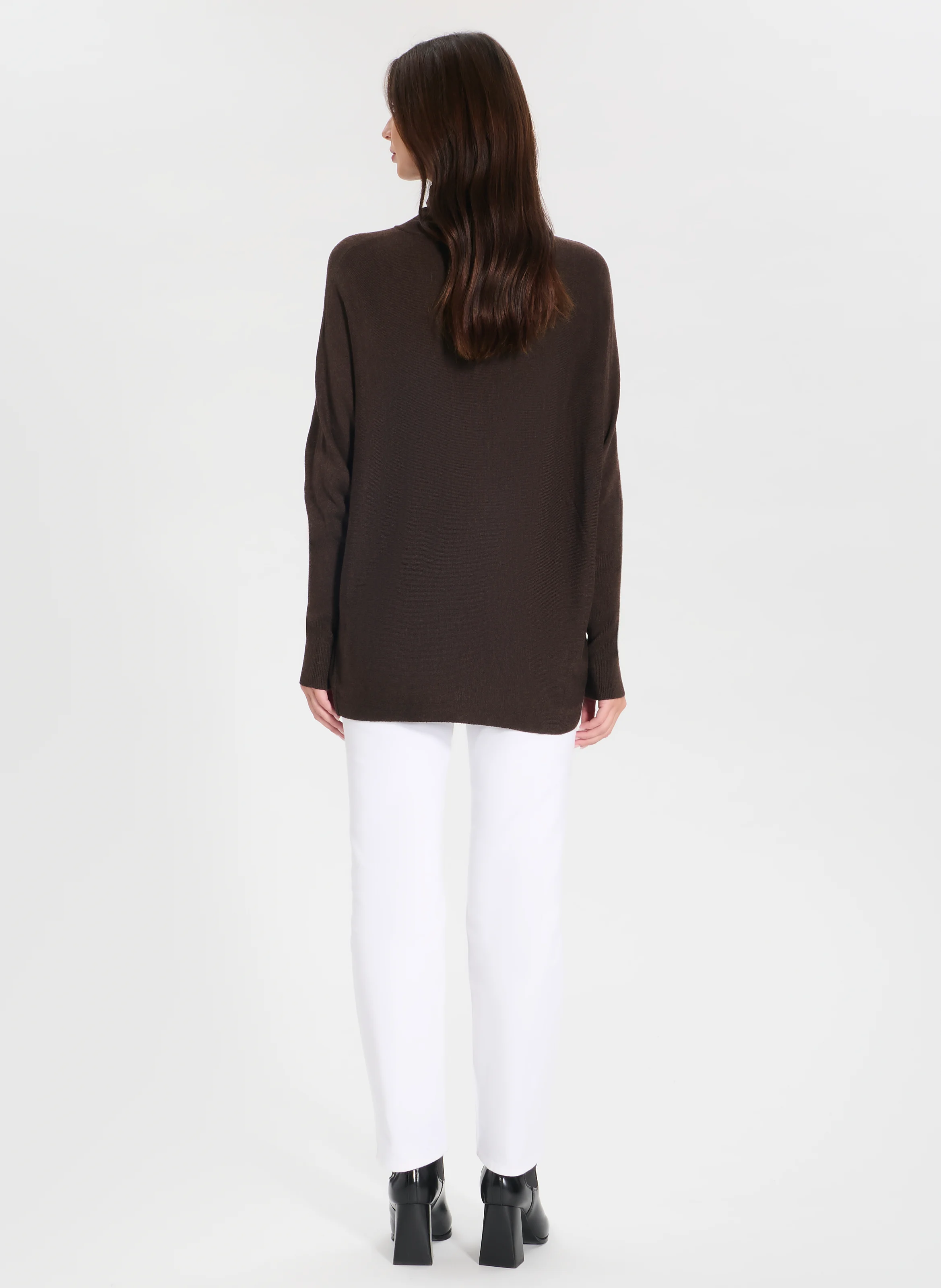 PRUNA - Pull oversize en maille | Marron