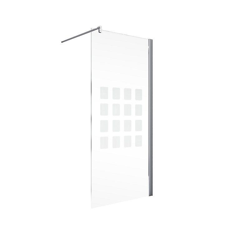 Paroi latérale fixe pour porte de douche pivotante 90 cm NewStyle Schulte verre transparent anticalcaire Cubic transparent