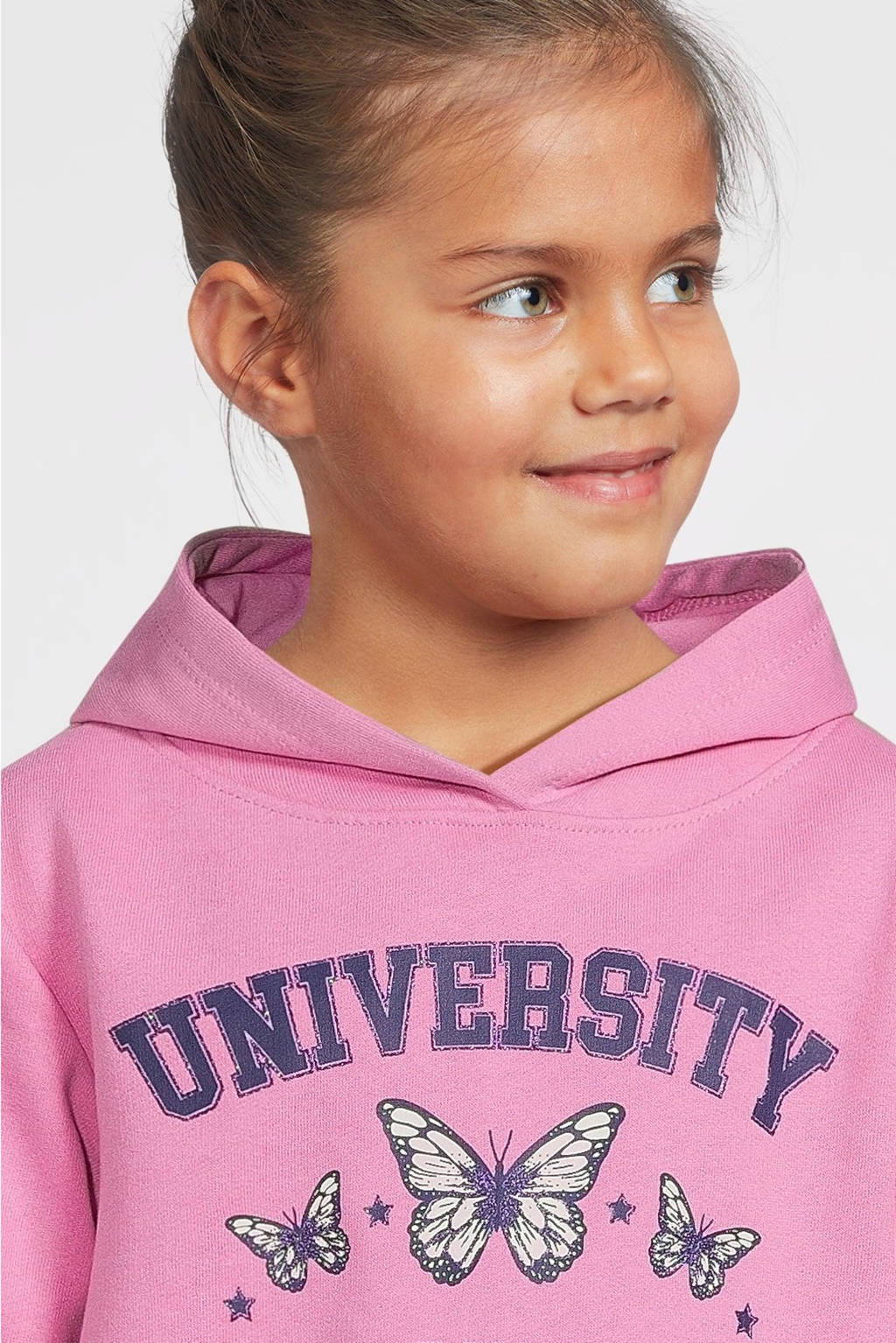 NAME IT hoodie NKFOLANJA met printopdruk warmroze