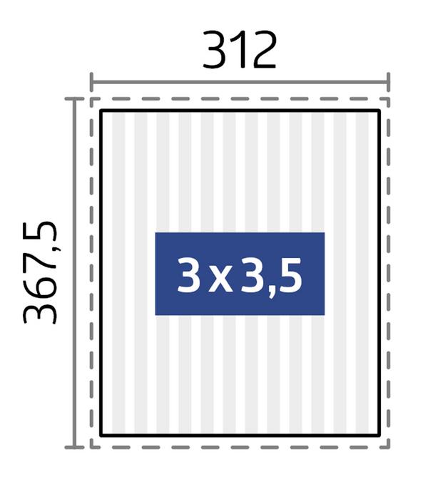 Biohort Pergola 3 x 3,5 einfarbig, ca.