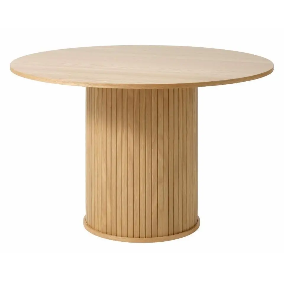 Eettafel Ø120cm Eikenhout - Naturel - Tafel Nola