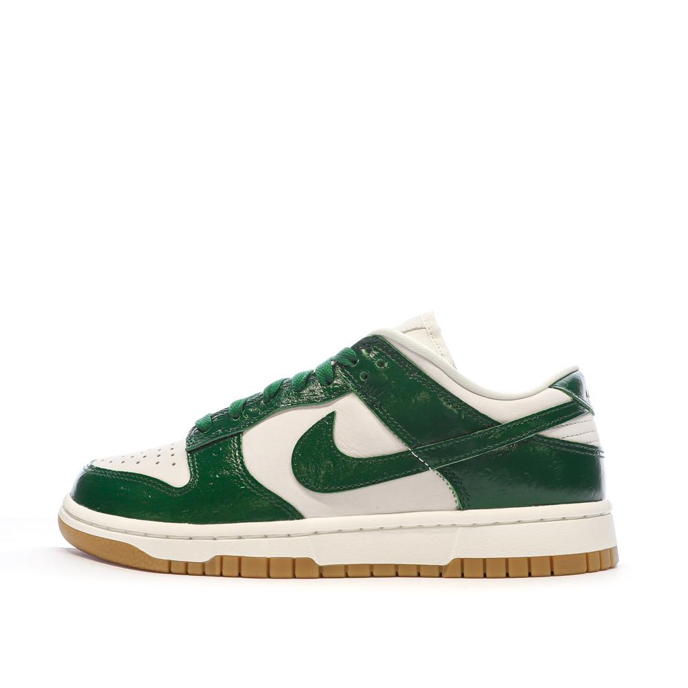 Nike Baskets Blanches/Vertes Femme Nike Dunk Low