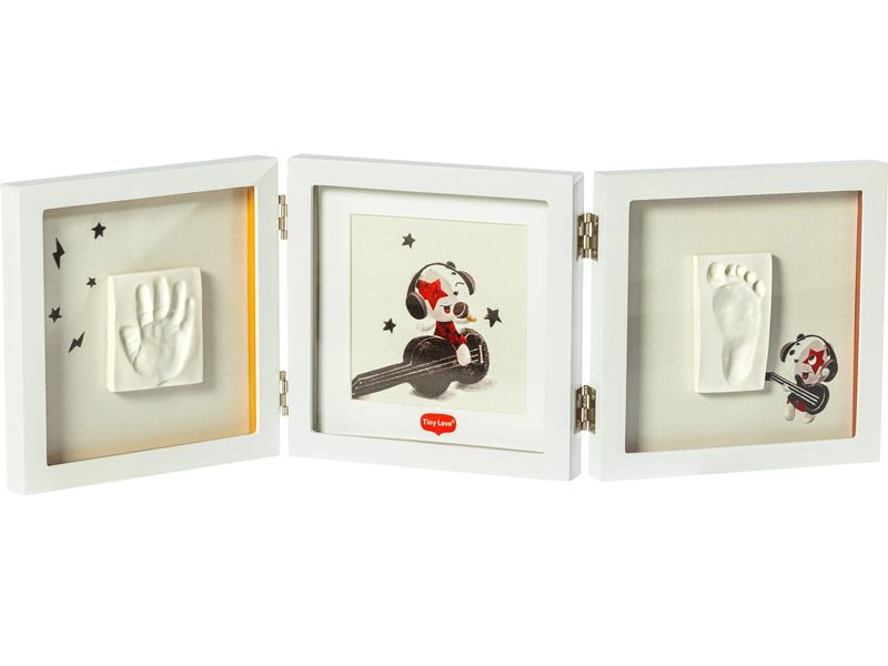 Tiny Love 3D-Abdruckset Bilderrahmen Weiss, 3er Ein Doppelrahmen für die ersten zauberhaften Momente des Babys