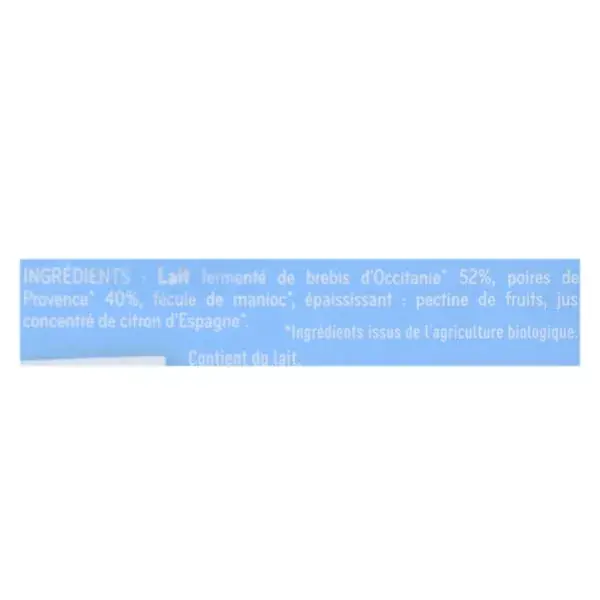 Babybio Sorvetes Lácteos Orgânicos de Leite de Ovelha com Sabor de Pera em Sachês +6m 4 x 85g