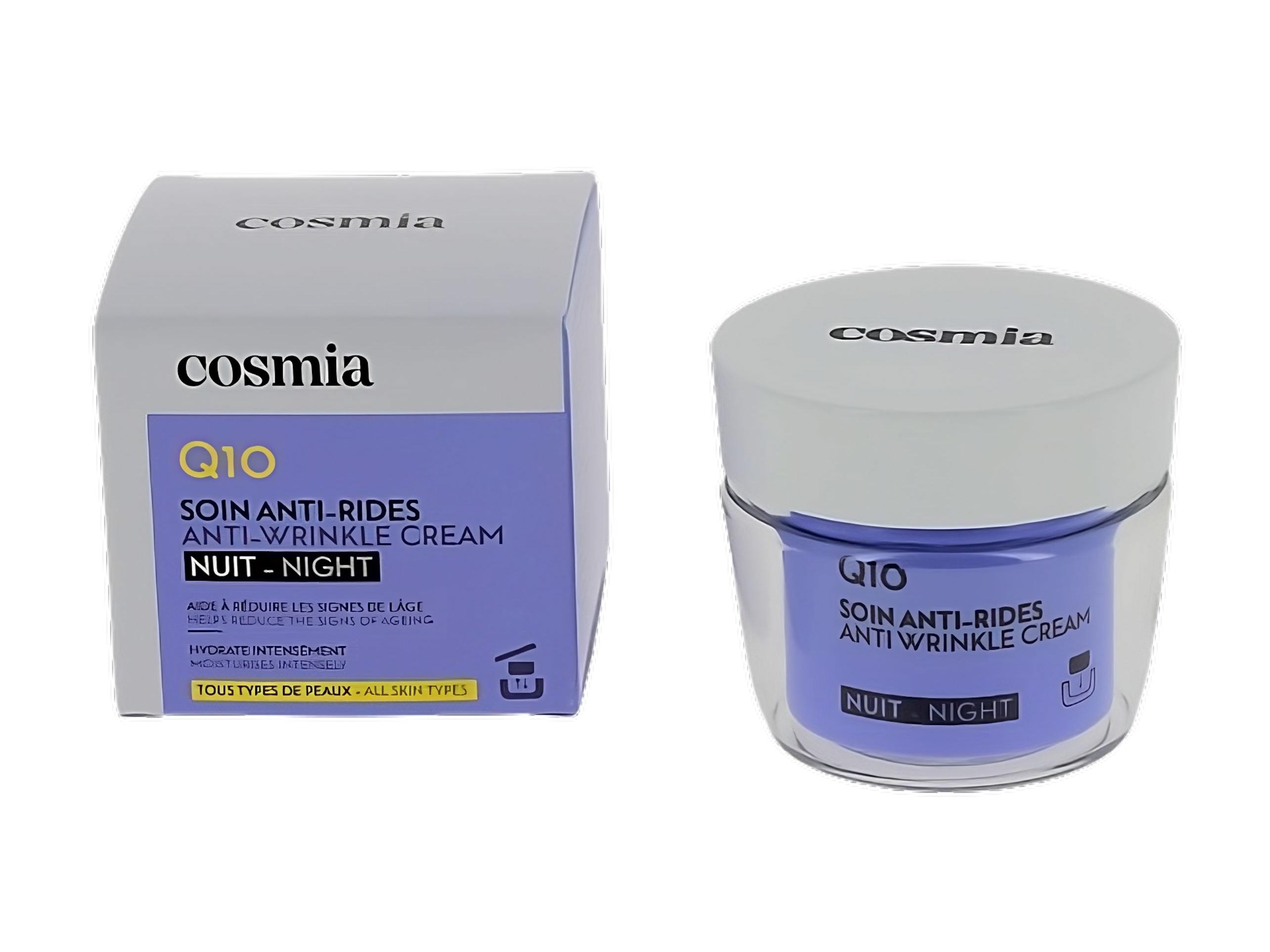 CREME DE ROSTO ANTIRRUGAS COSMIA Q10 NOITE 50ML