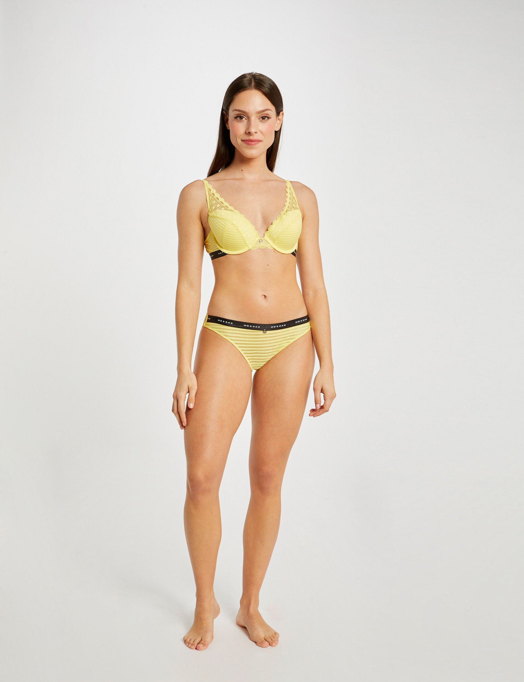 Soutien-gorge coques jaune femme - jaune