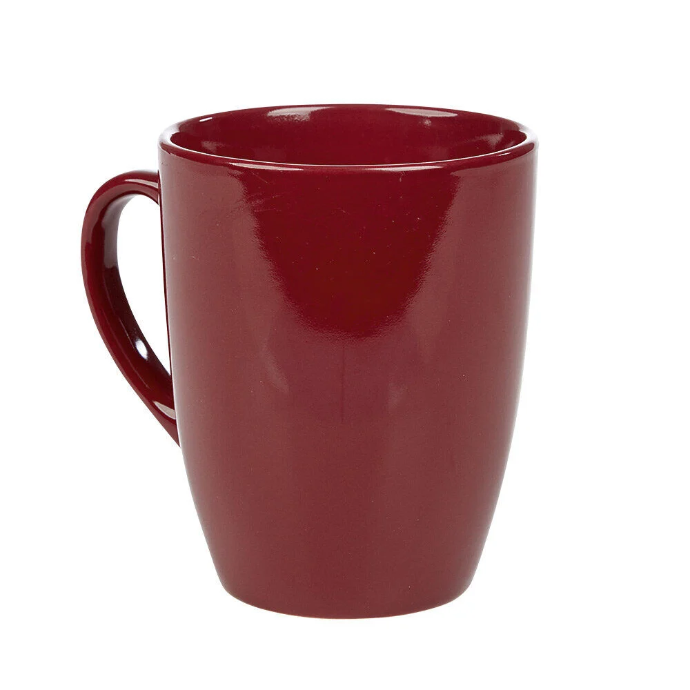Mug en faïence 31 cl uni rouge brillant