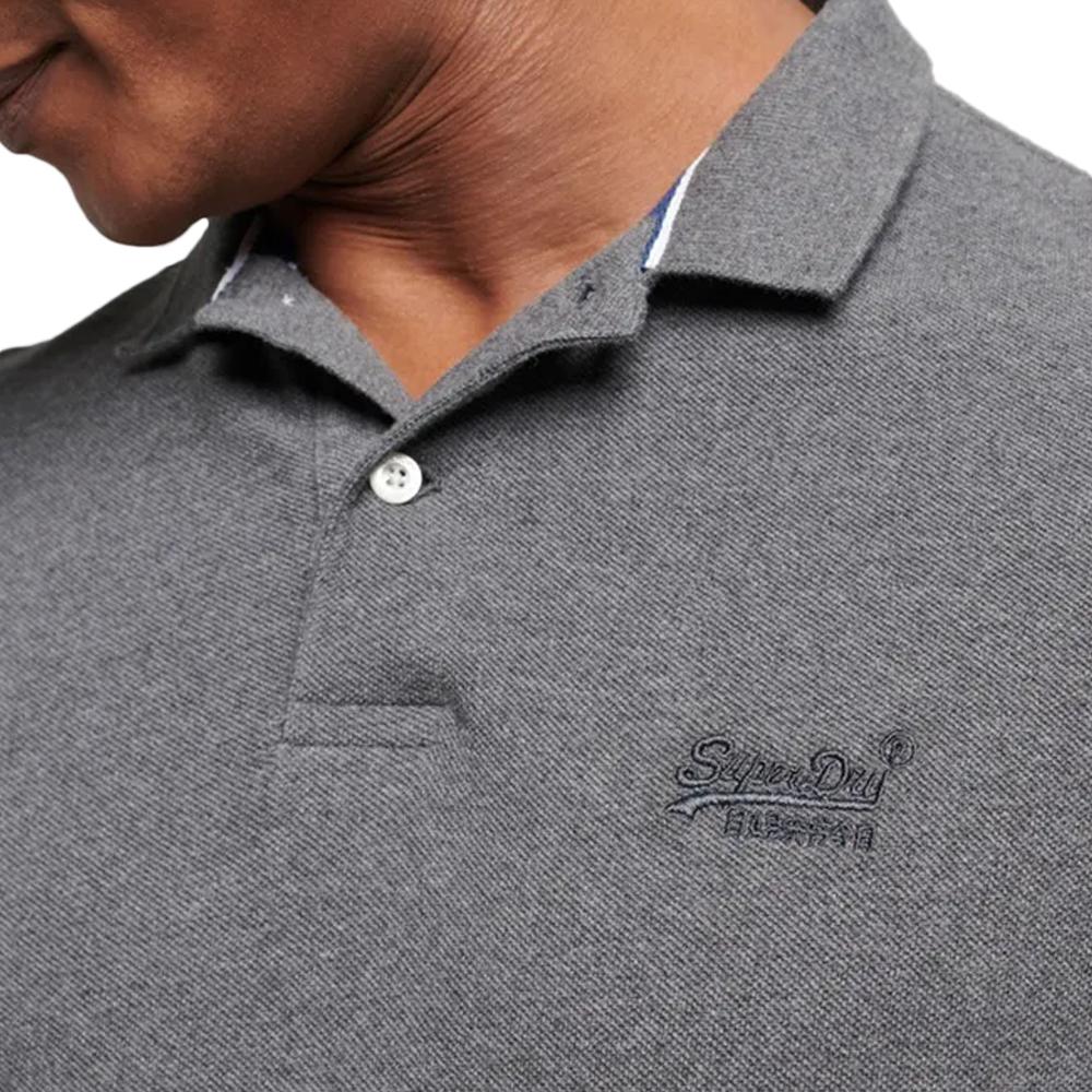 Superdry Polo Gris Moyen Homme Superdry Classic Piques