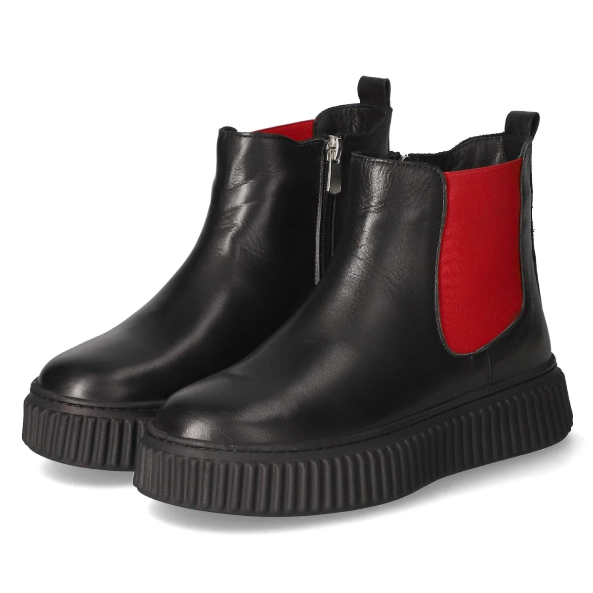 Andrea ContiChelsea Boots - schwarz/rot/schwarz