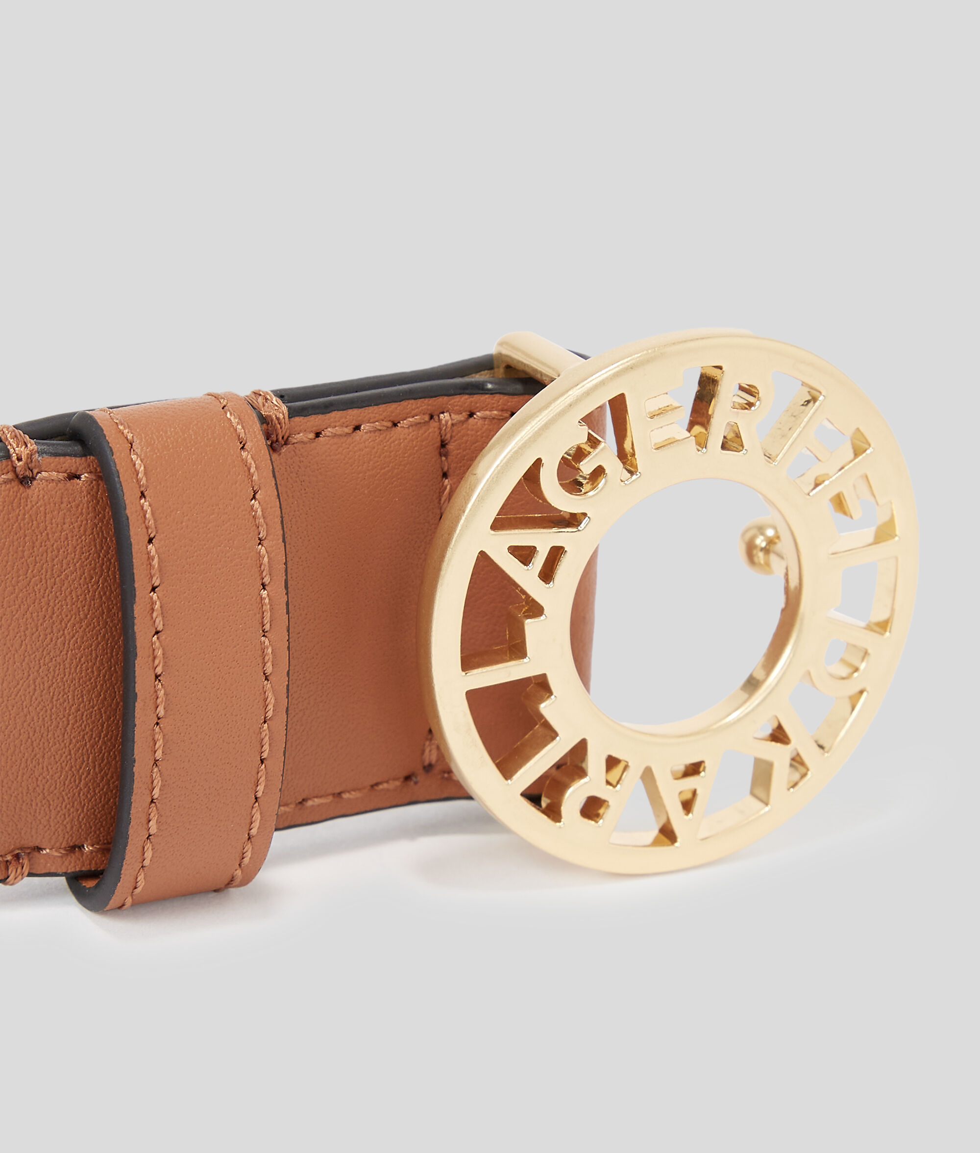 CEINTURE EN CUIR MARRON K/DISC MEDIUM
