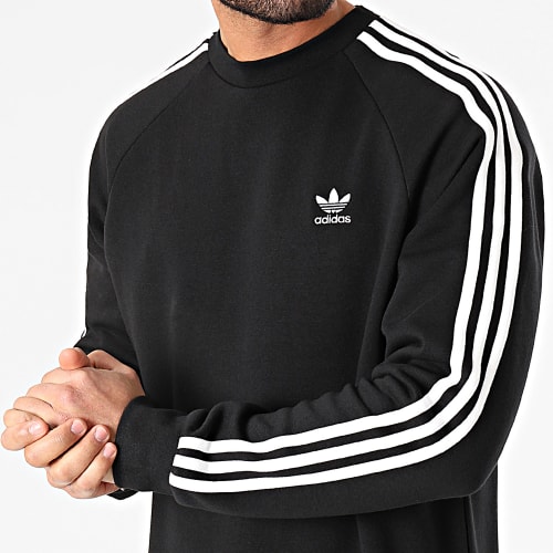 Sweat Crewneck A Bandes 3 Stripes GN3487 Noir