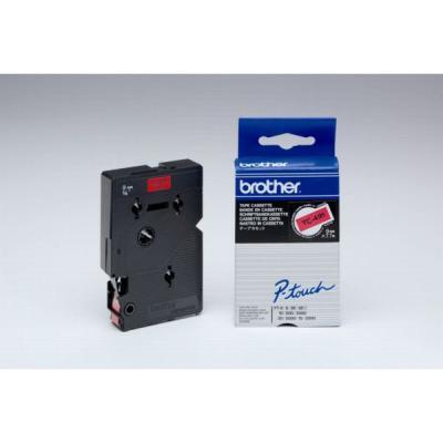 Brother P-Touch Band TC-491, 9 mm, schwarz auf rot