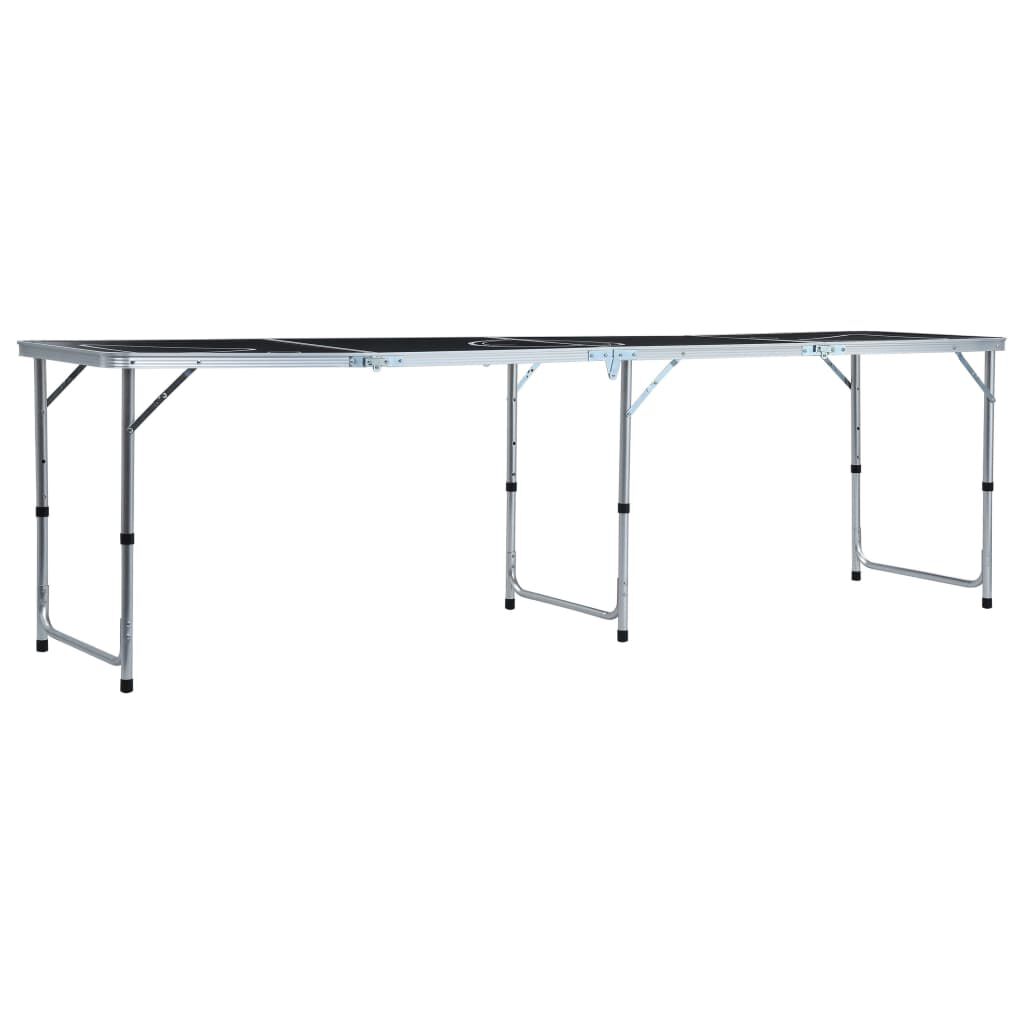 vidaXL Opvouwbare bierpongtafel 240 cm zwart