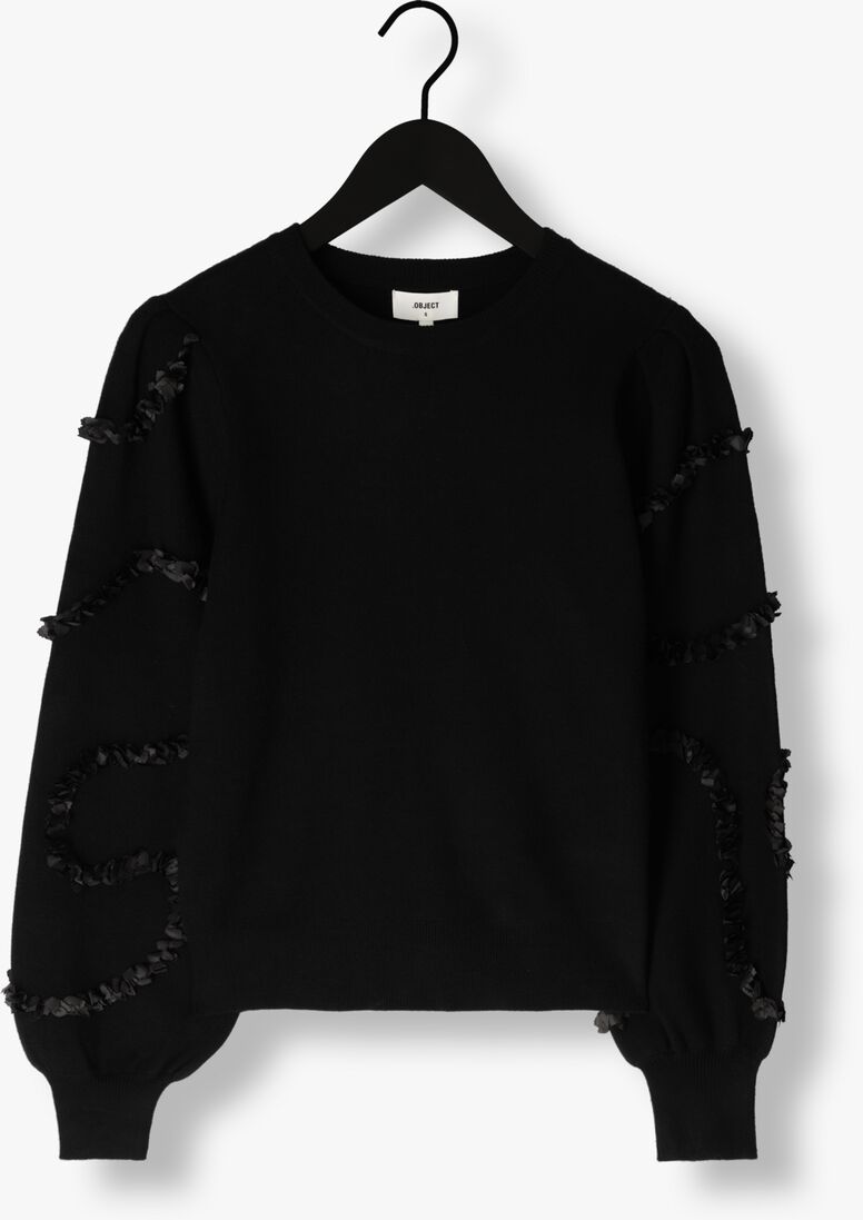 OBJECT zwarte object trui objdidi l/s o-neck knit pullover
