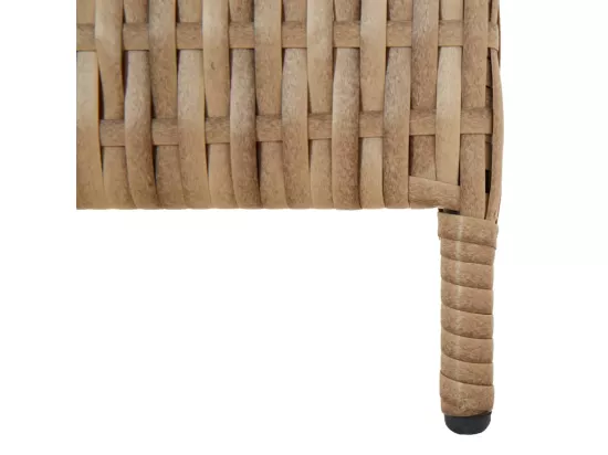 Cloison de séparation 6 panneaux beige résine tressée