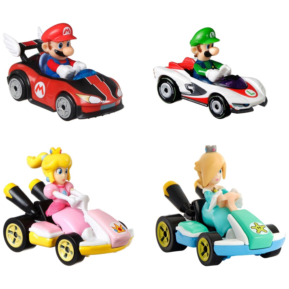 Hot Wheels Mario Kart Diecast 4er-Pack Sortiment