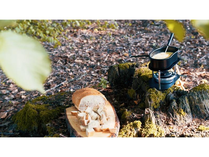 Nouvel Käsefondue-Set Gamelle 4 Teile, Schwarz Adventure Cooking Set