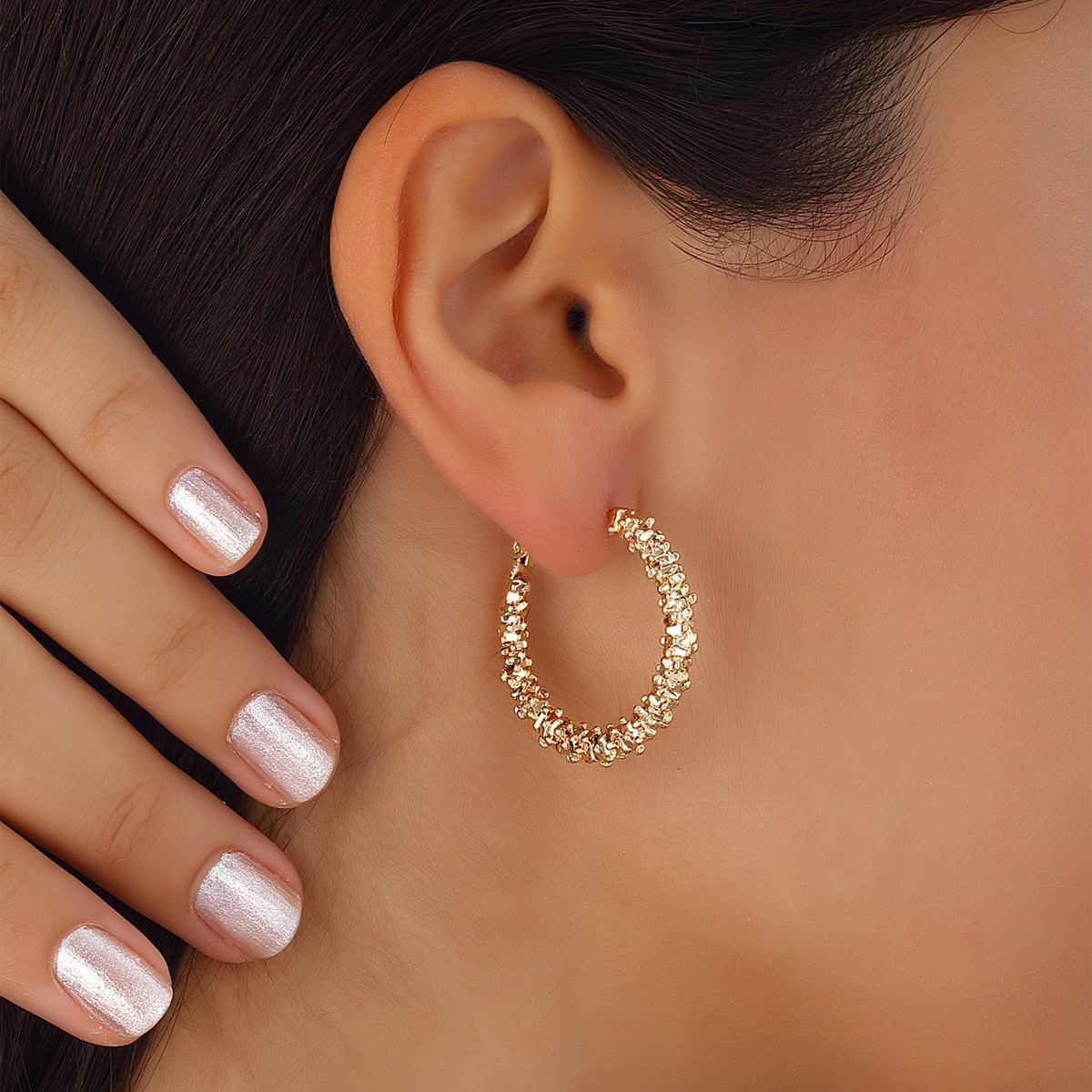Boucles d'oreilles - Laiton plaqué or