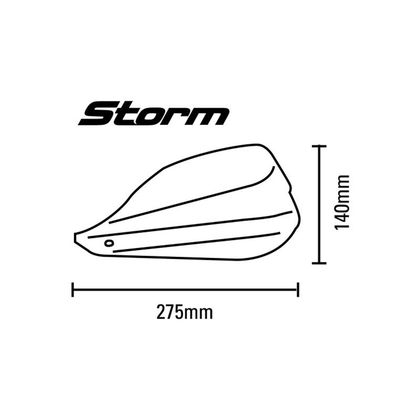 Protèges-mains Barkbusters STORM PAS DE VIS EMBOUT DE GUIDON 1 POINT Universel - Noir