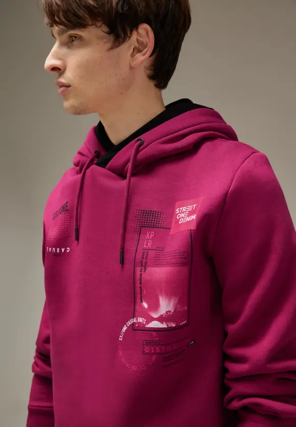 Printmix Sweatshirt - sangria red