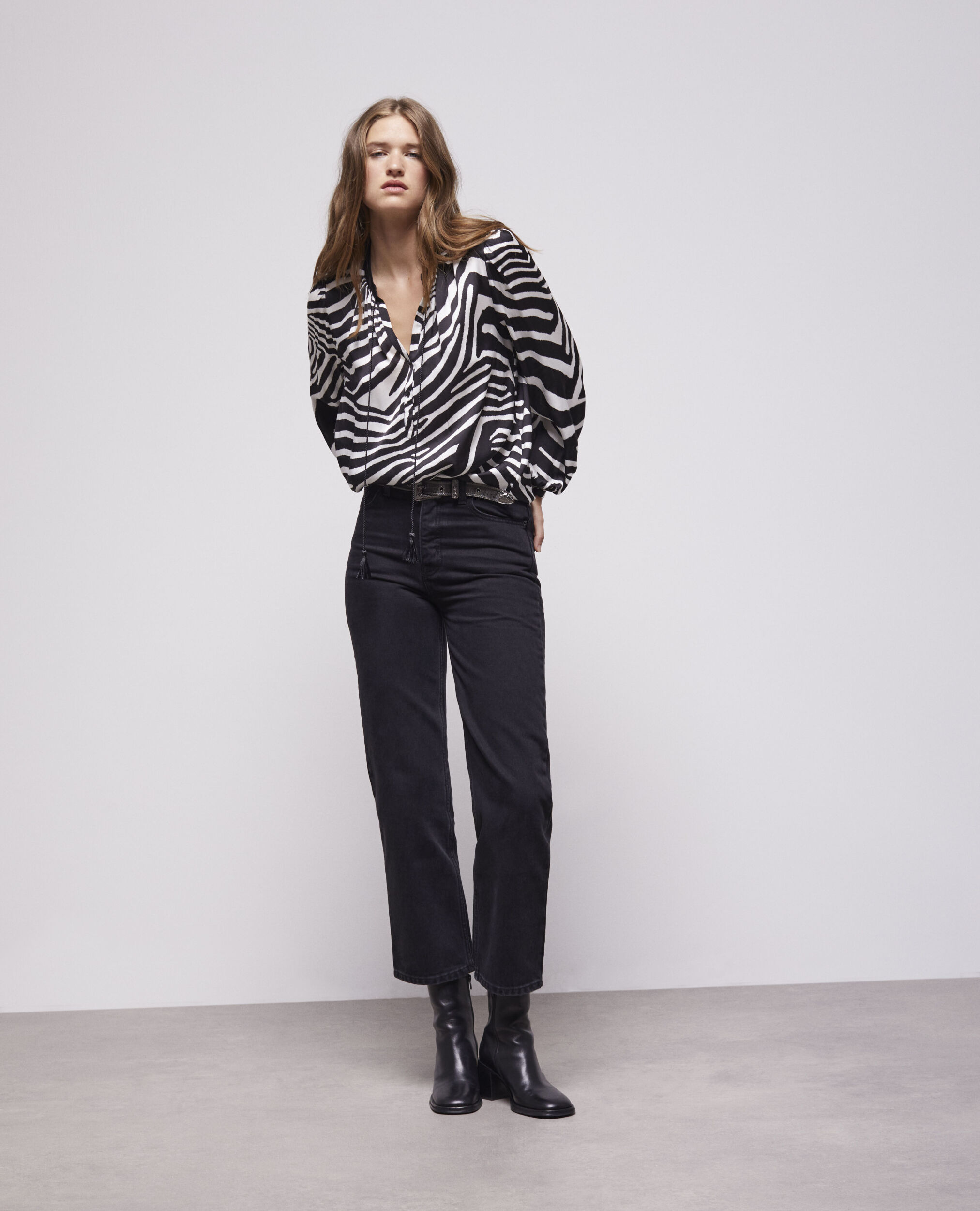 Blouse imprimée zébré