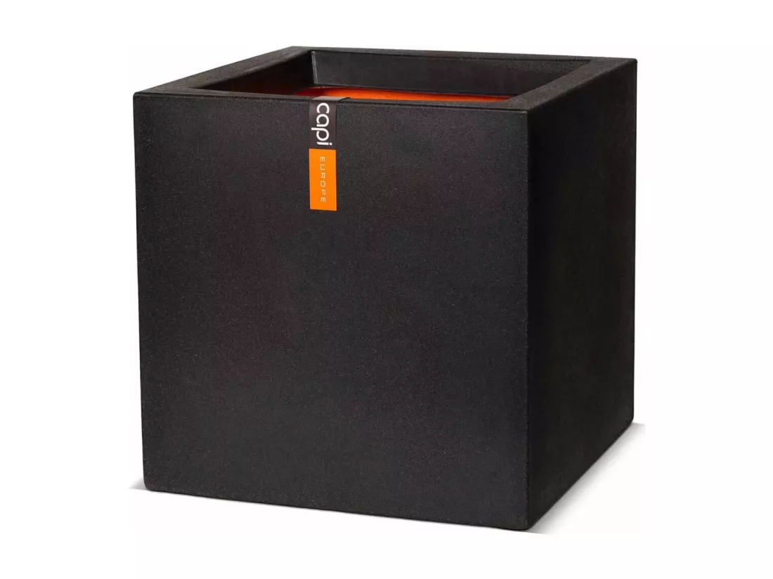 Jardinière Urban Smooth Carrée 40 x 40 x 40 cm Noir KBL903