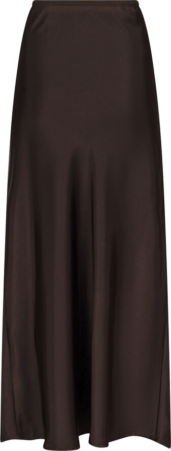 Neo Noir Vicky Heavy Sateen Skirt Dark brown