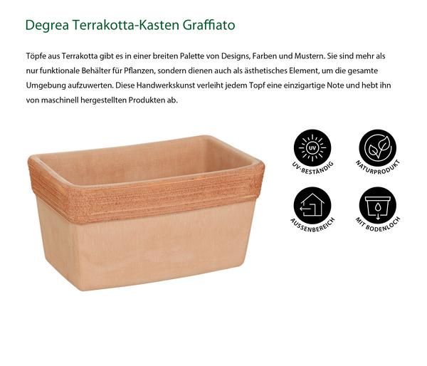 Degrea Terrakotta-Kasten Graffiato,