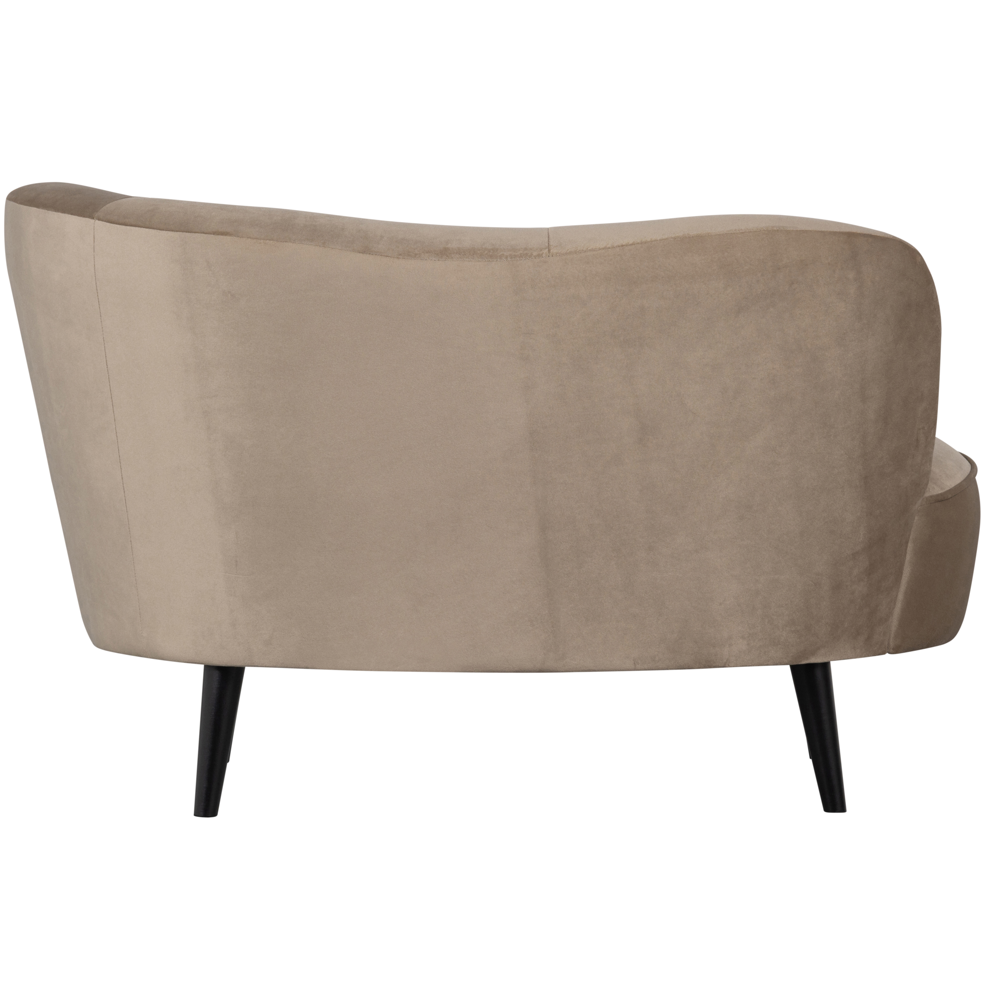 Lounge fauteuil Sara Sara Lounge Fauteuil Rechts - Fluweel - Khaki
