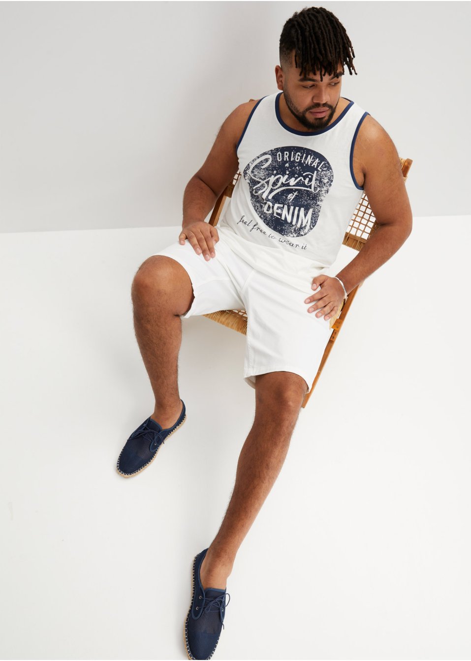 Bermuda en jean extensible, Classic Fit