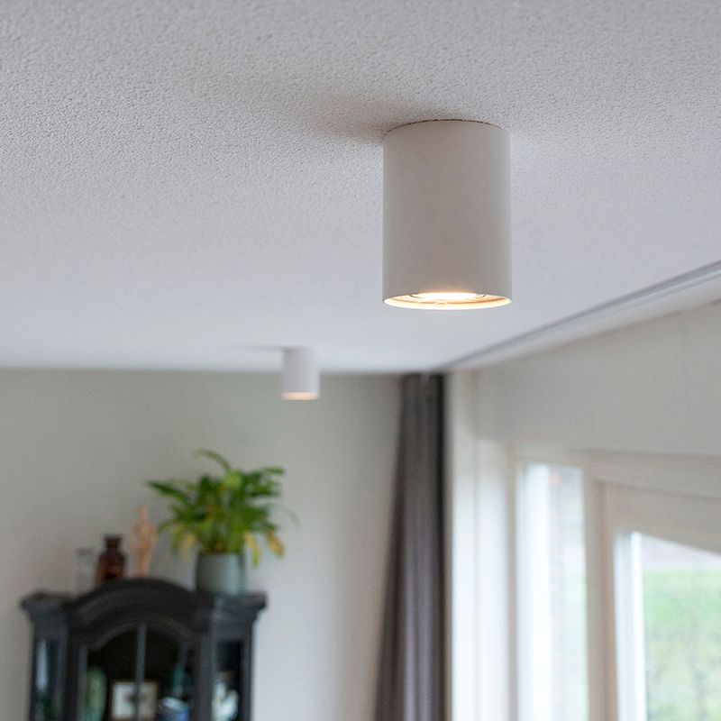 Smart opbouwspot wit en staal kantelbaar incl. Wifi GU10 - Rondoo up