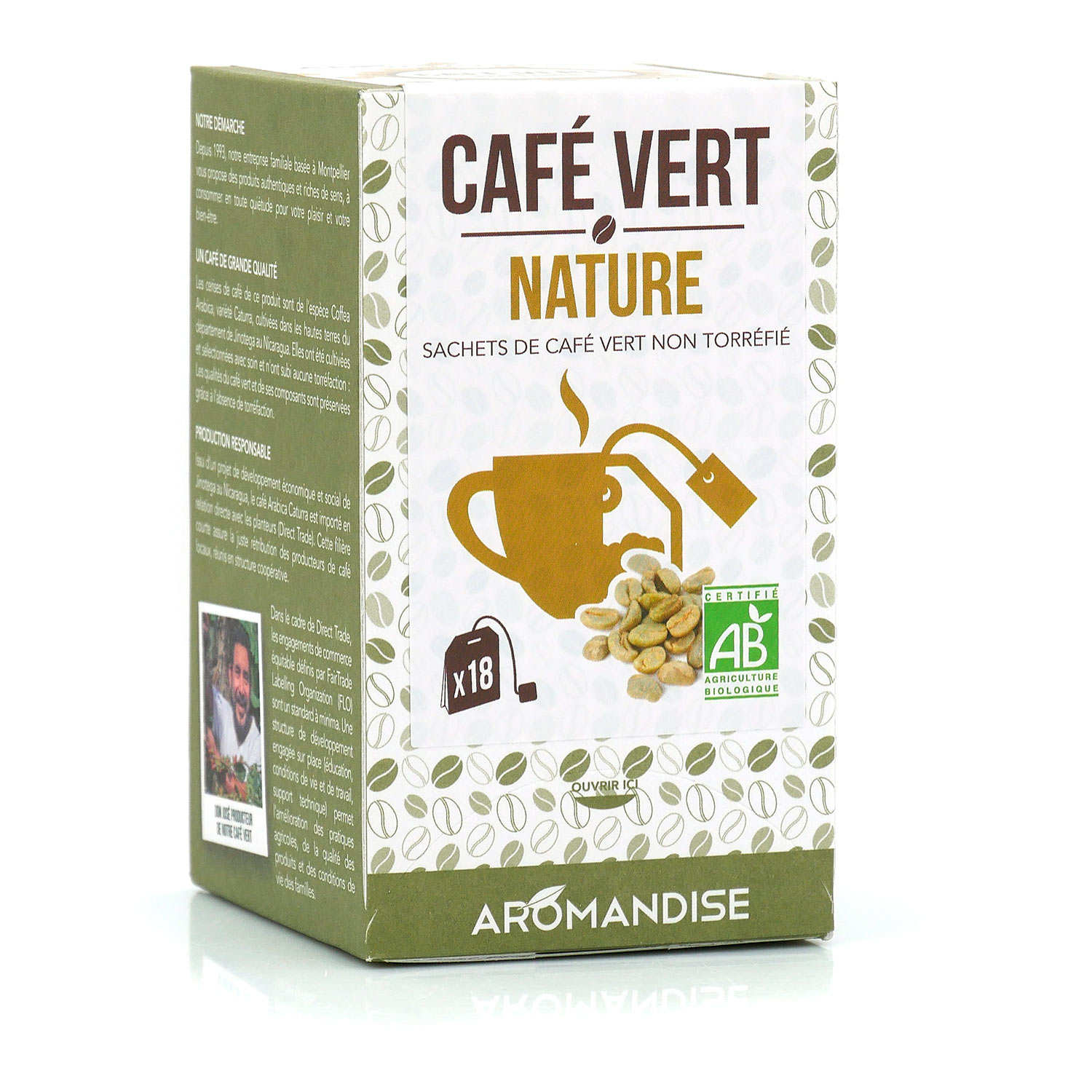 Café vert en sachet bio
