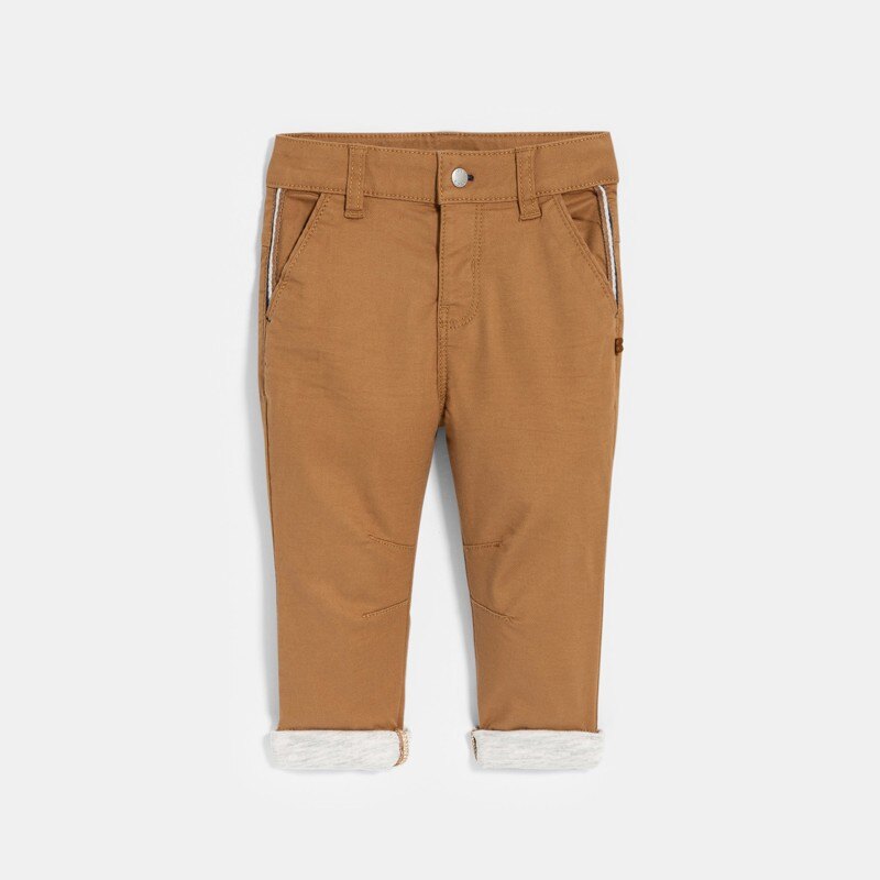 Pantalon coton fantaisie marron bébé garçon Marron