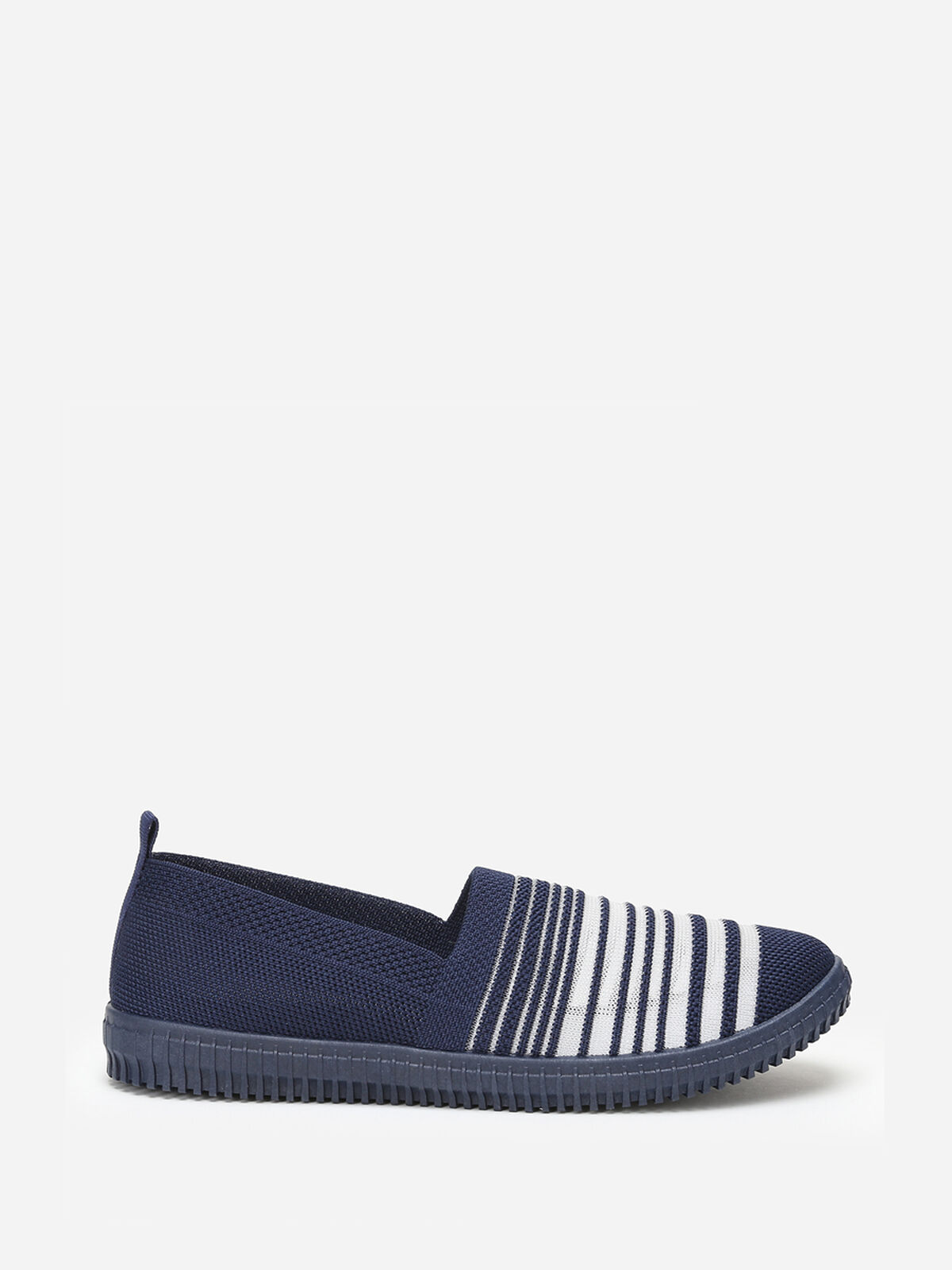 Slip-on en maille et effet transparent- Bleu marine
