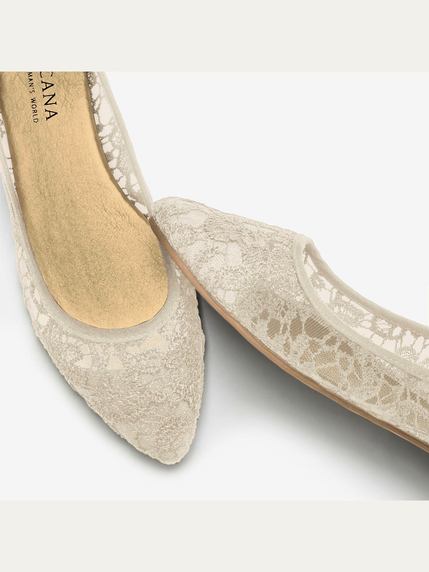 Trotteurs ballerines en dentelle, très confortables et légères