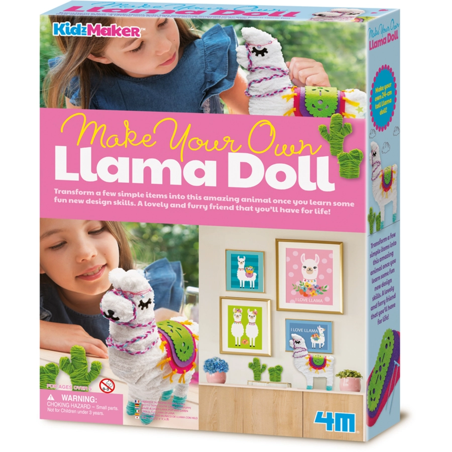 4M KidzMaker - Lama Puppe Mehrfarbig