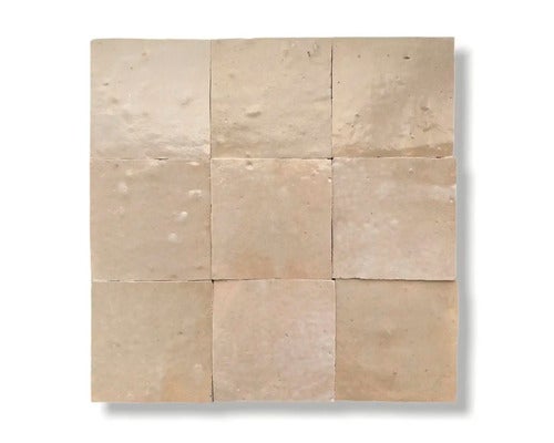 Handgemaakte wandtegel Zellige Alhambra 08 Cafe au Lait 10x10cm glanzend