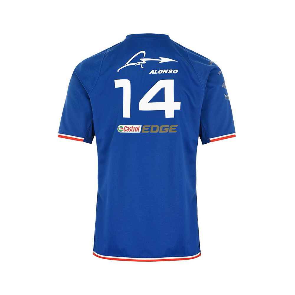 Kappa KOMBAT ALPINE F1 ALONSO - Maillot Homme blue royal marine/white/red