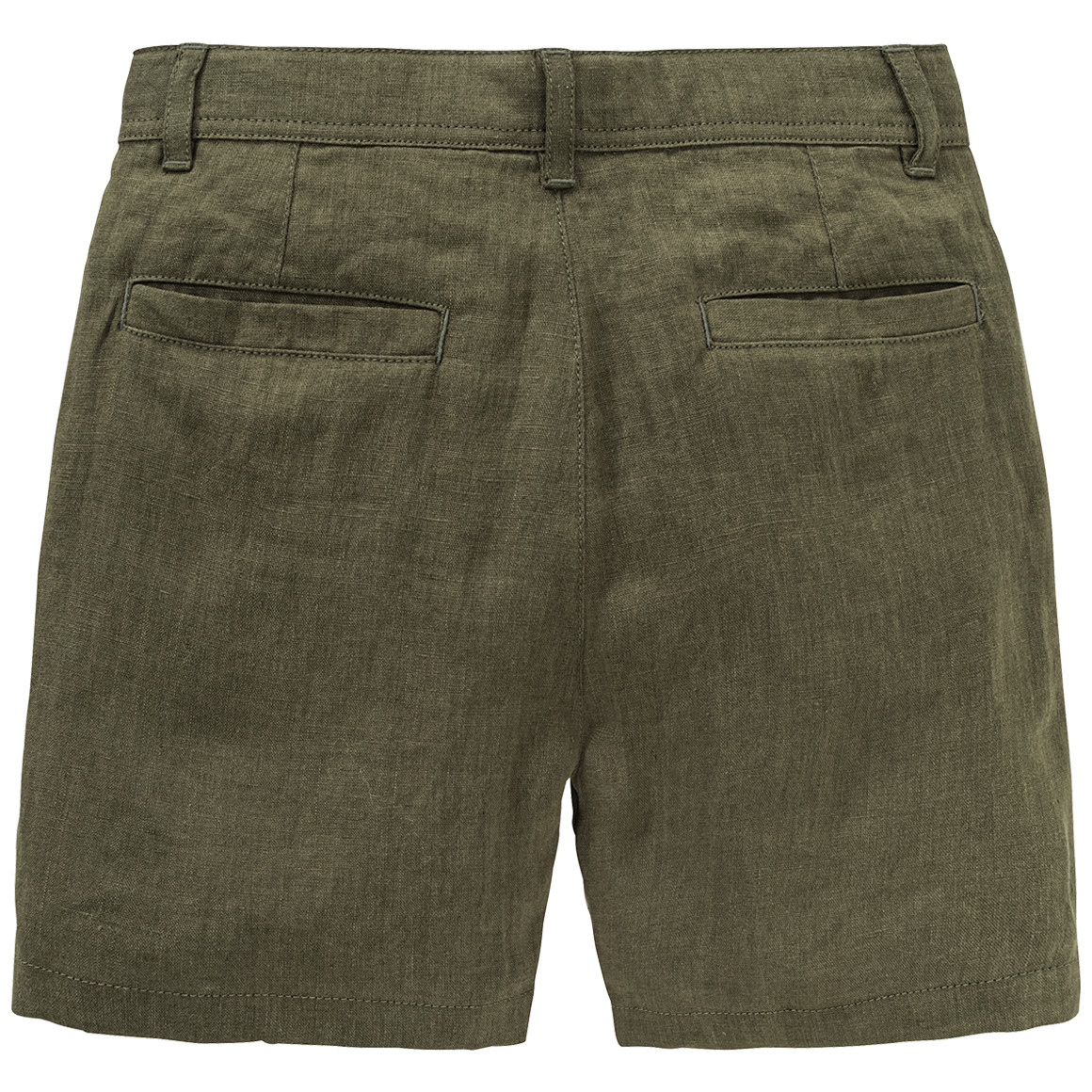 Jonas Nielsen Jungen Leinen-Shorts in Unifarben oliv