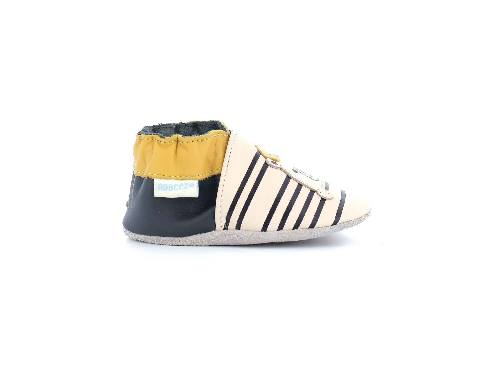 Robeez-NAVAL OFFICER Cuir Beige Marine