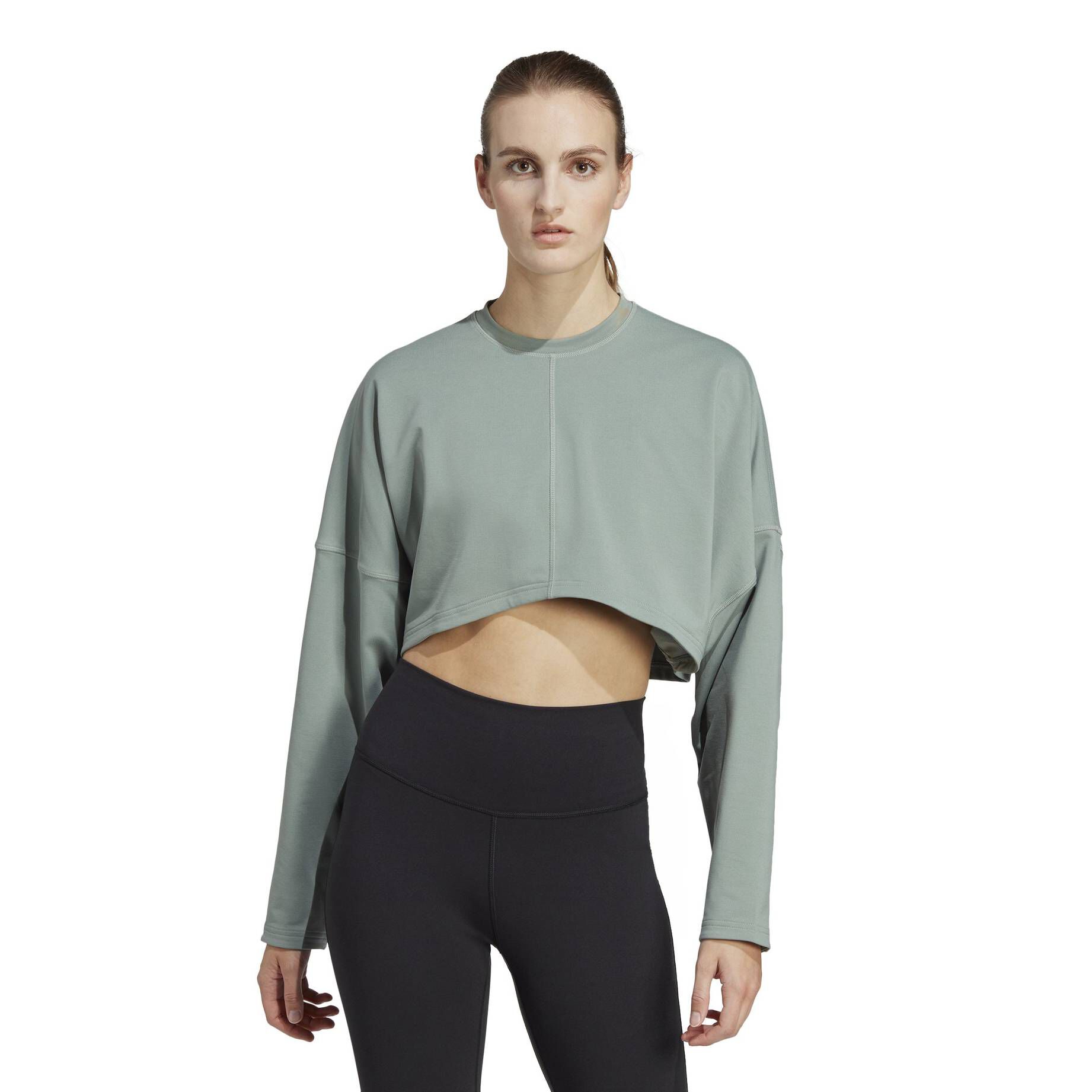adidas Performance| Damen Sweatshirt YOGA STUDIO CROP