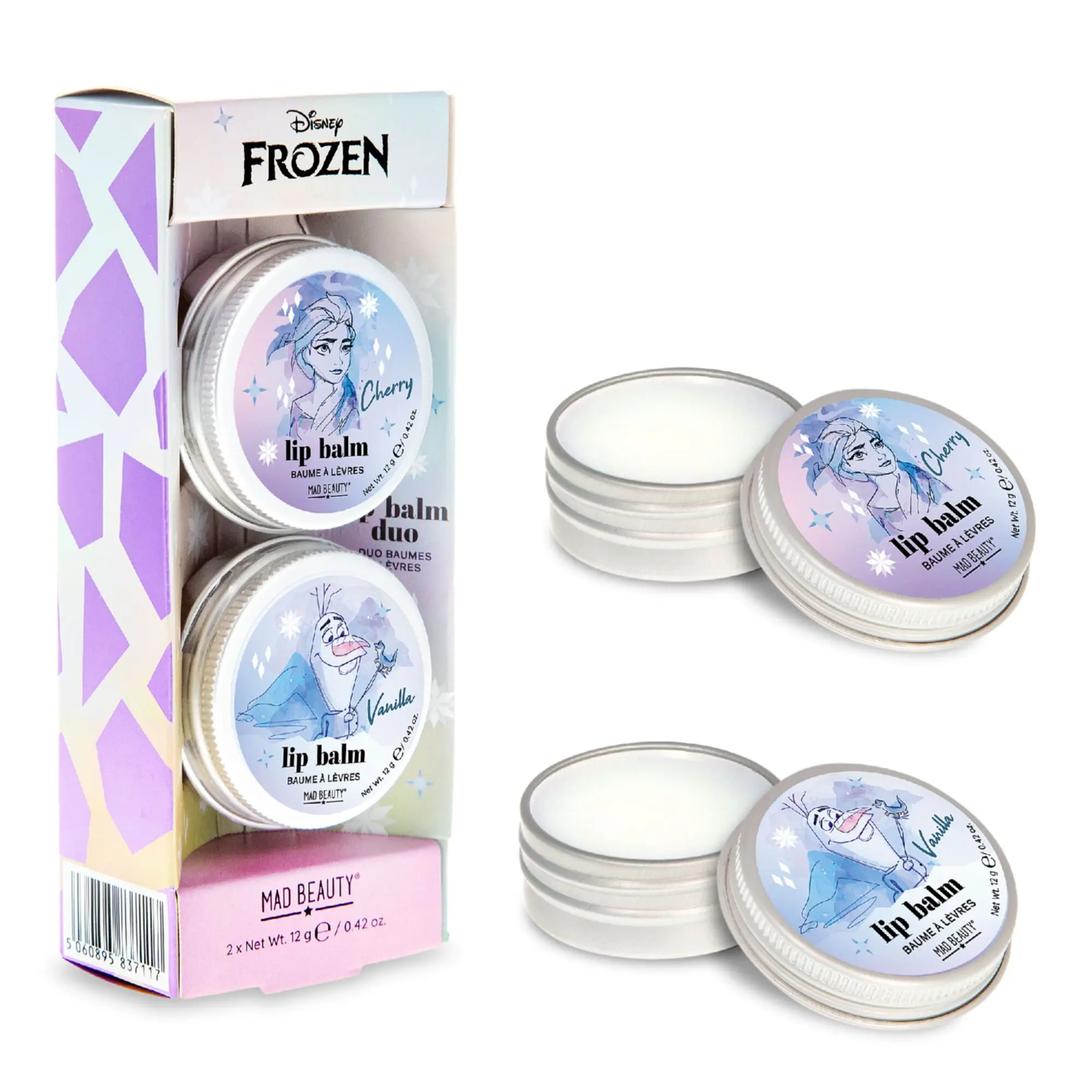 Produits - La Reine des Neiges Duo de Baumes à Lèvres Elsa et Olaf 2X12g - Contour des yeux et lèvres