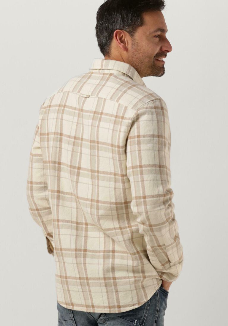 BUTCHER OF BLUE beige butcher of blue overshirt richard twill check shirt