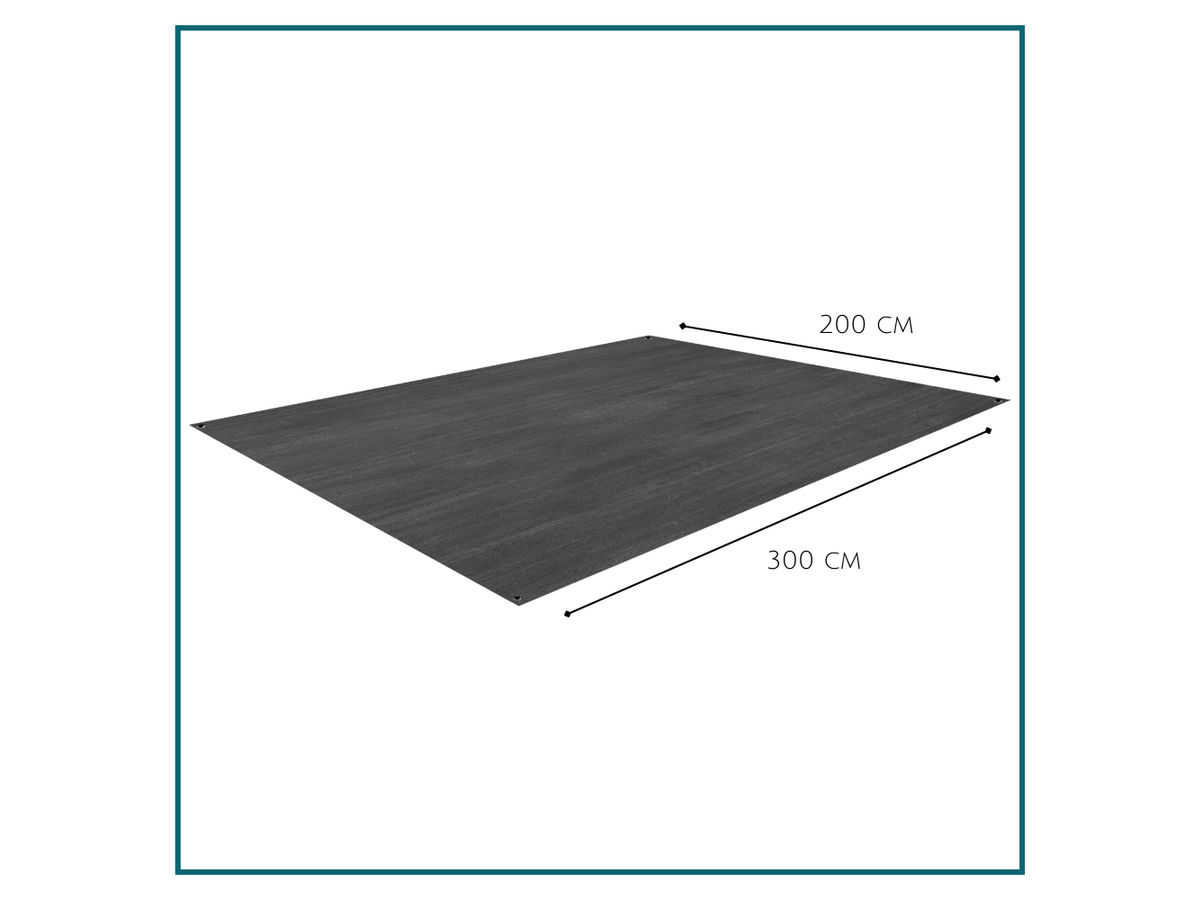 HIXA 300 x 200 cm grondzeil - Black