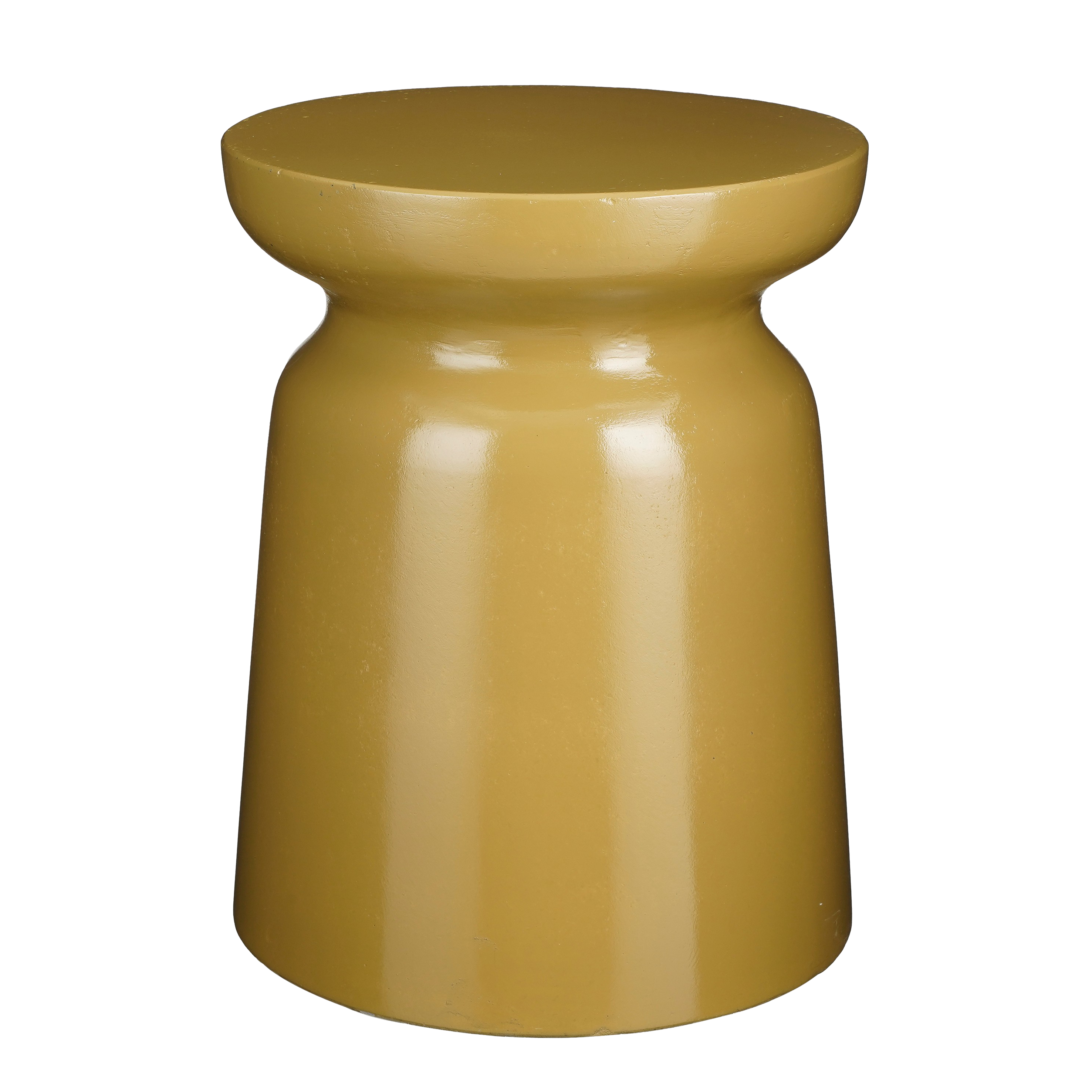 Mica decorations - table d'appoint en ciment jaune h45