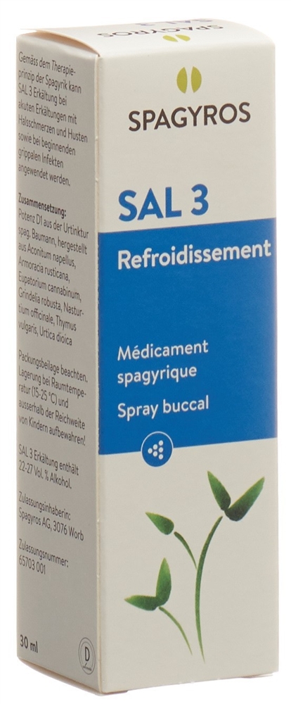 Spagyros SAL 3 Erkältung Mundspray<br>30 ml, Flasche, Spray zur Anwendung in der Mundhöhle, Lösung