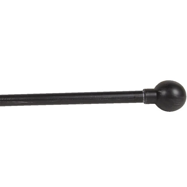 Tringle à rideau extensible 95-180 cm embout boule noir