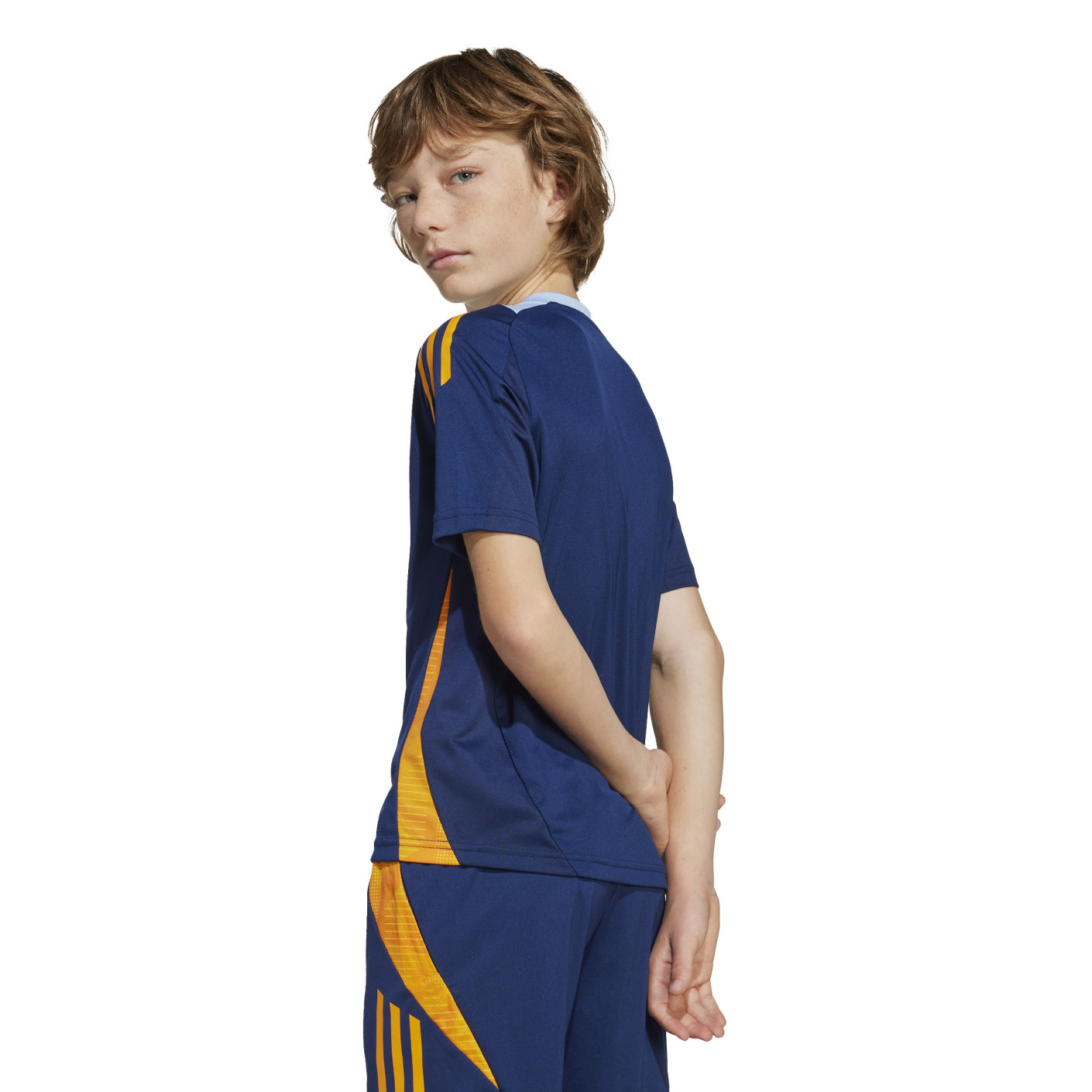 adidas Real Madrid Trainingsset 2024-2025 Kids Donkerblauw Oranje Lichtblauw