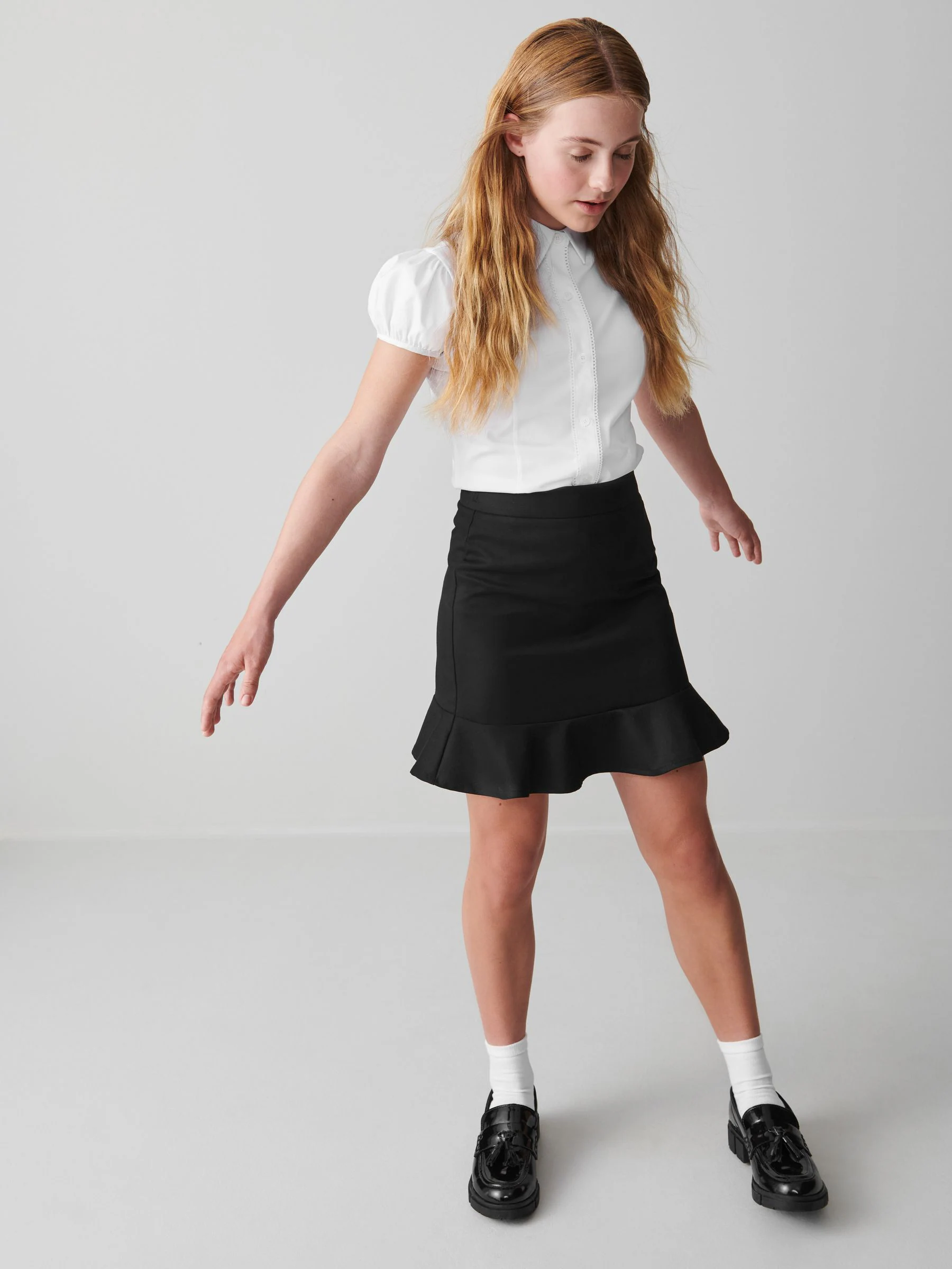 Clarks aansluitend school overhemd met korte mouwen
