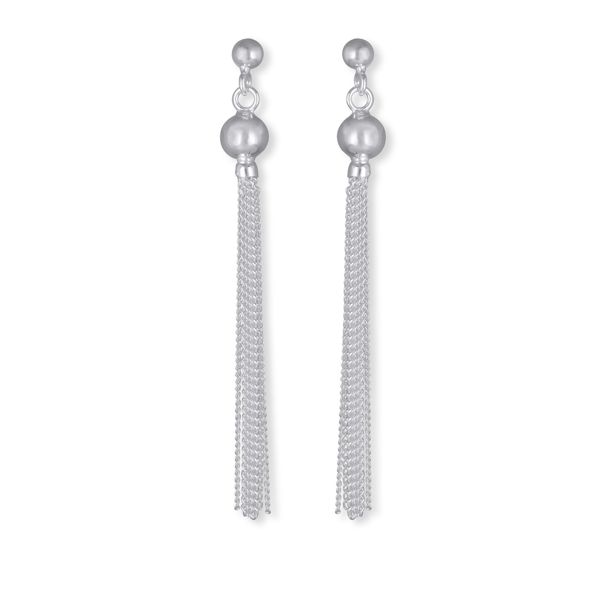 Boucles d'oreille argent rhodié pendante